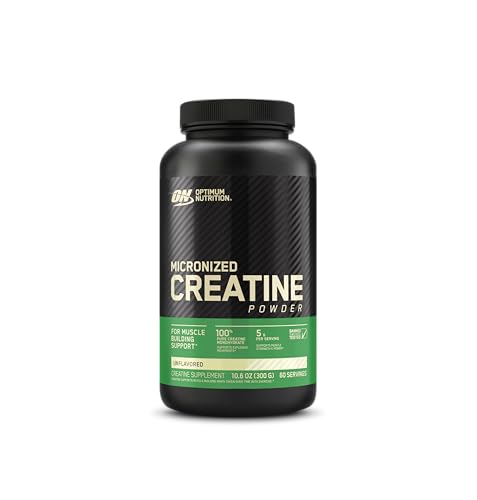 Optimum Nutrition Micronized Creatine Monohydrate Powder, Unflavored, Keto Friendly, 60 Servings (Packaging May Vary)