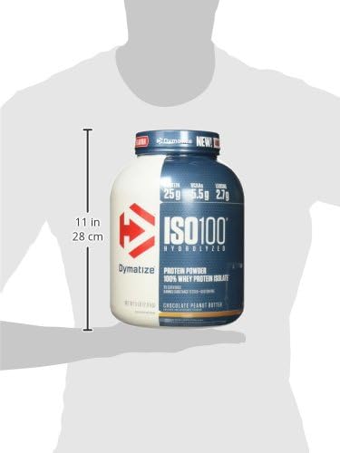 Dymatize ISO100 Hydrolyzed Protein Powder, 100% Whey Isolate, 25g of Protein, 5.5g BCAAs, Gluten Free, Fast Absorbing, Easy Digesting, Gourmet Vanilla, 20 Servings