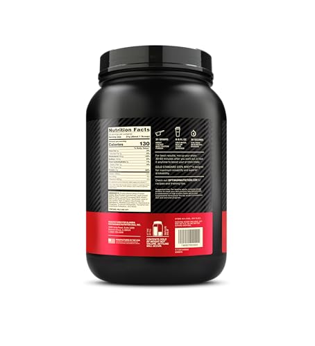 Optimum Nutrition Gold Standard 100% Whey Protein Powder, Chocolate Peanut Butter, 2 Pound (Packaging May Vary)