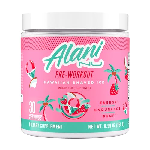 Alani Nu Pre Workout Powder | Amino Energy Boost | Endurance Supplement | Sugar Free | 200mg Caffeine | L-Theanine, Beta-Alanine, Citrulline | 30 Servings (Breezeberry)