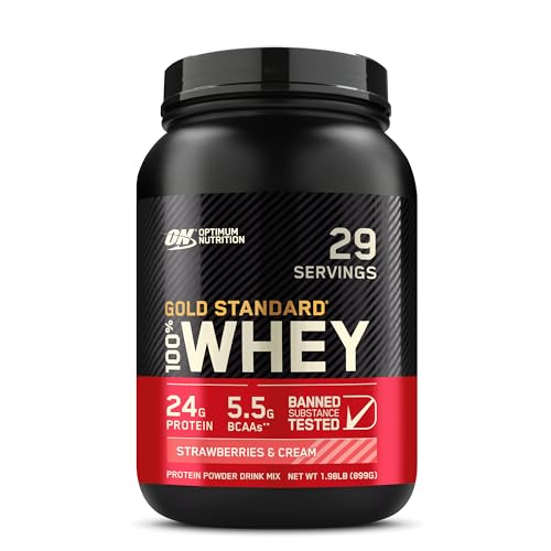 Optimum Nutrition Gold Standard 100% Whey Protein Powder, Chocolate Peanut Butter, 2 Pound (Packaging May Vary)