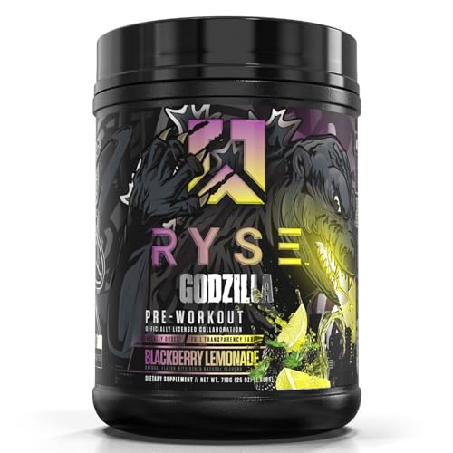 RYSE Up Supplements Noel Deyzel Pre Workout | Intense Pumps, Energy, & Focus | Citrulline & Beta Alanine | 400mg Total Caffeine | 40 Servings (Monsterberry Lime)