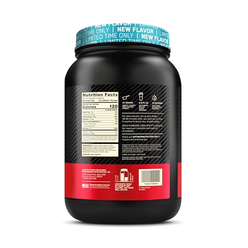 Optimum Nutrition Gold Standard 100% Whey Protein Powder, Chocolate Peanut Butter, 2 Pound (Packaging May Vary)