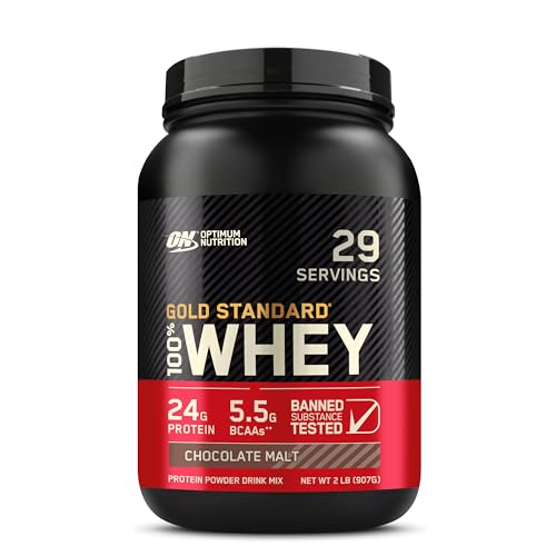 Optimum Nutrition Gold Standard 100% Whey Protein Powder, Chocolate Peanut Butter, 2 Pound (Packaging May Vary)