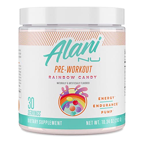 Alani Nu Pre Workout Powder | Amino Energy Boost | Endurance Supplement | Sugar Free | 200mg Caffeine | L-Theanine, Beta-Alanine, Citrulline | 30 Servings (Breezeberry)