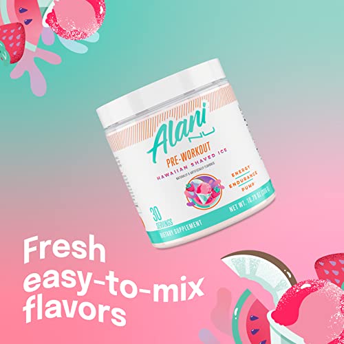 Alani Nu Pre Workout Powder | Amino Energy Boost | Endurance Supplement | Sugar Free | 200mg Caffeine | L-Theanine, Beta-Alanine, Citrulline | 30 Servings (Breezeberry)