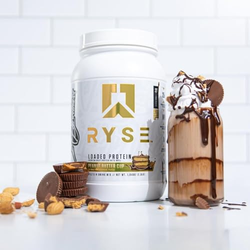 Ryse Loaded Protein Powder | 25g Whey Protein Isolate & Concentrate | with Prebiotic Fiber & MCTs | Low Carbs & Low Sugar | 27 Servings (Peanut Butter Cup)