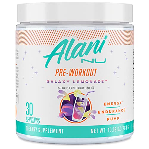 Alani Nu Pre Workout Powder | Amino Energy Boost | Endurance Supplement | Sugar Free | 200mg Caffeine | L-Theanine, Beta-Alanine, Citrulline | 30 Servings (Breezeberry)