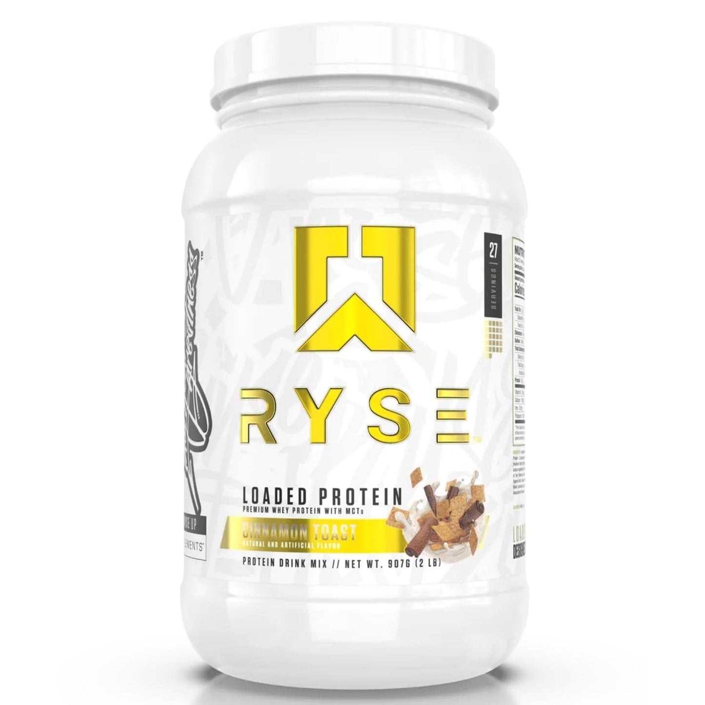 Ryse Loaded Protein Powder | 25g Whey Protein Isolate & Concentrate | with Prebiotic Fiber & MCTs | Low Carbs & Low Sugar | 27 Servings (Peanut Butter Cup)