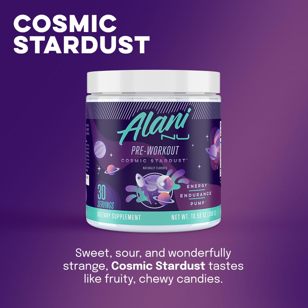 Alani Nu Pre Workout Powder | Amino Energy Boost | Endurance Supplement | Sugar Free | 200mg Caffeine | L-Theanine, Beta-Alanine, Citrulline | 30 Servings (Breezeberry)