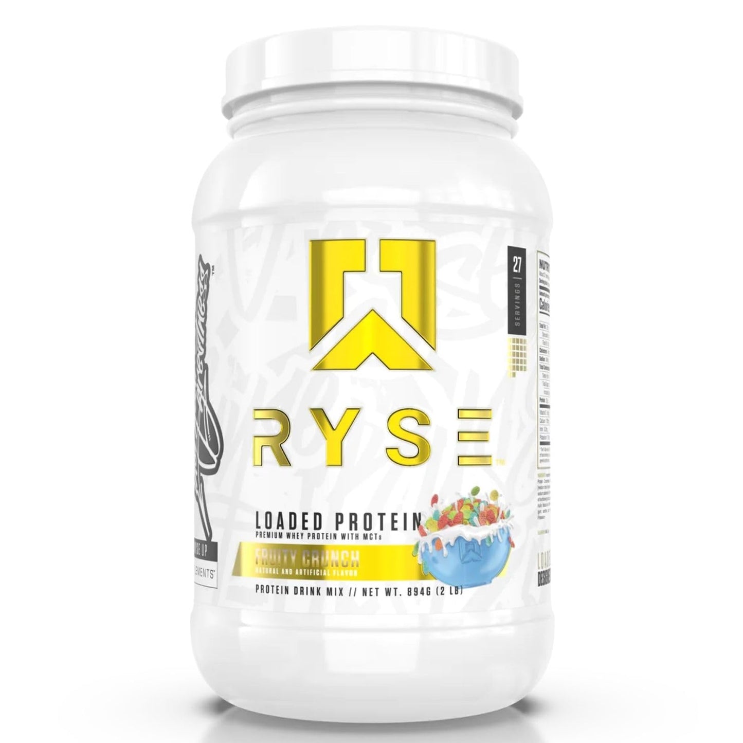 Ryse Loaded Protein Powder | 25g Whey Protein Isolate & Concentrate | with Prebiotic Fiber & MCTs | Low Carbs & Low Sugar | 27 Servings (Peanut Butter Cup)