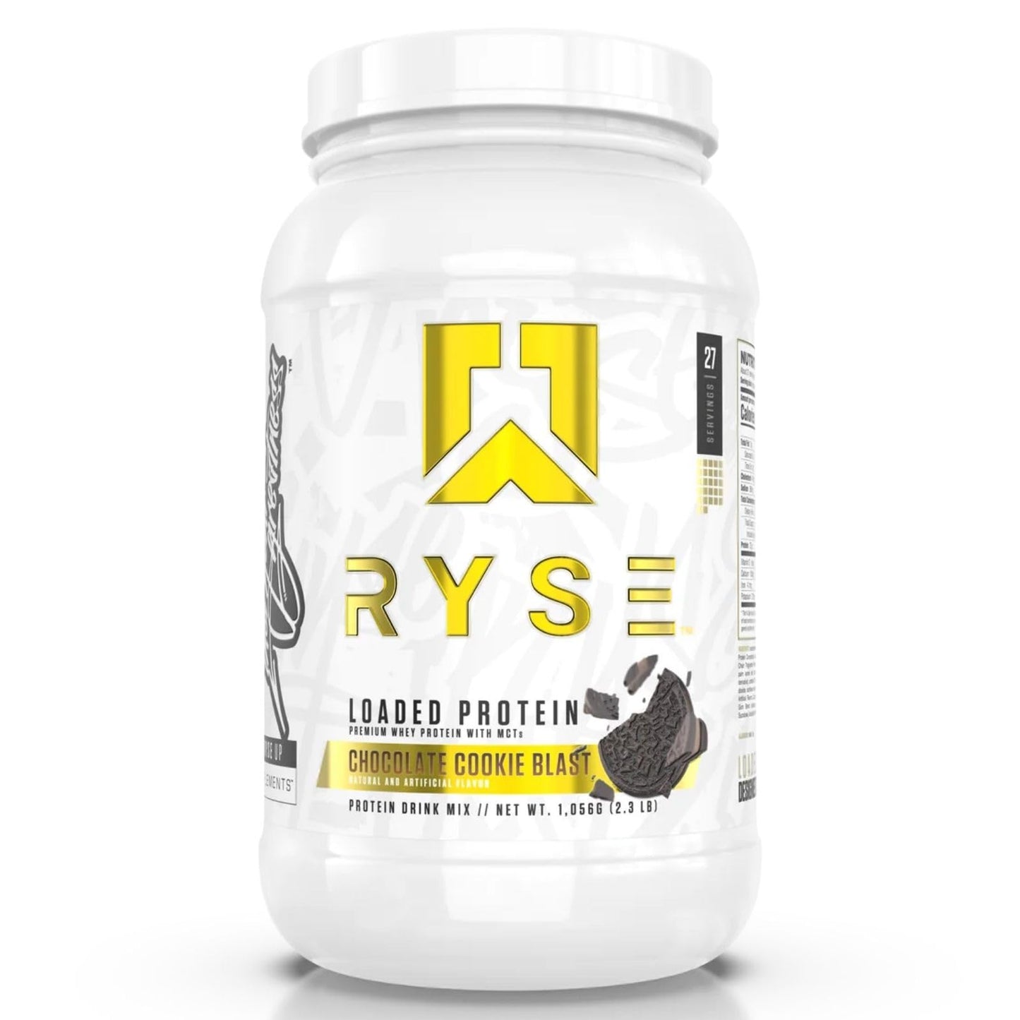 Ryse Loaded Protein Powder | 25g Whey Protein Isolate & Concentrate | with Prebiotic Fiber & MCTs | Low Carbs & Low Sugar | 27 Servings (Peanut Butter Cup)