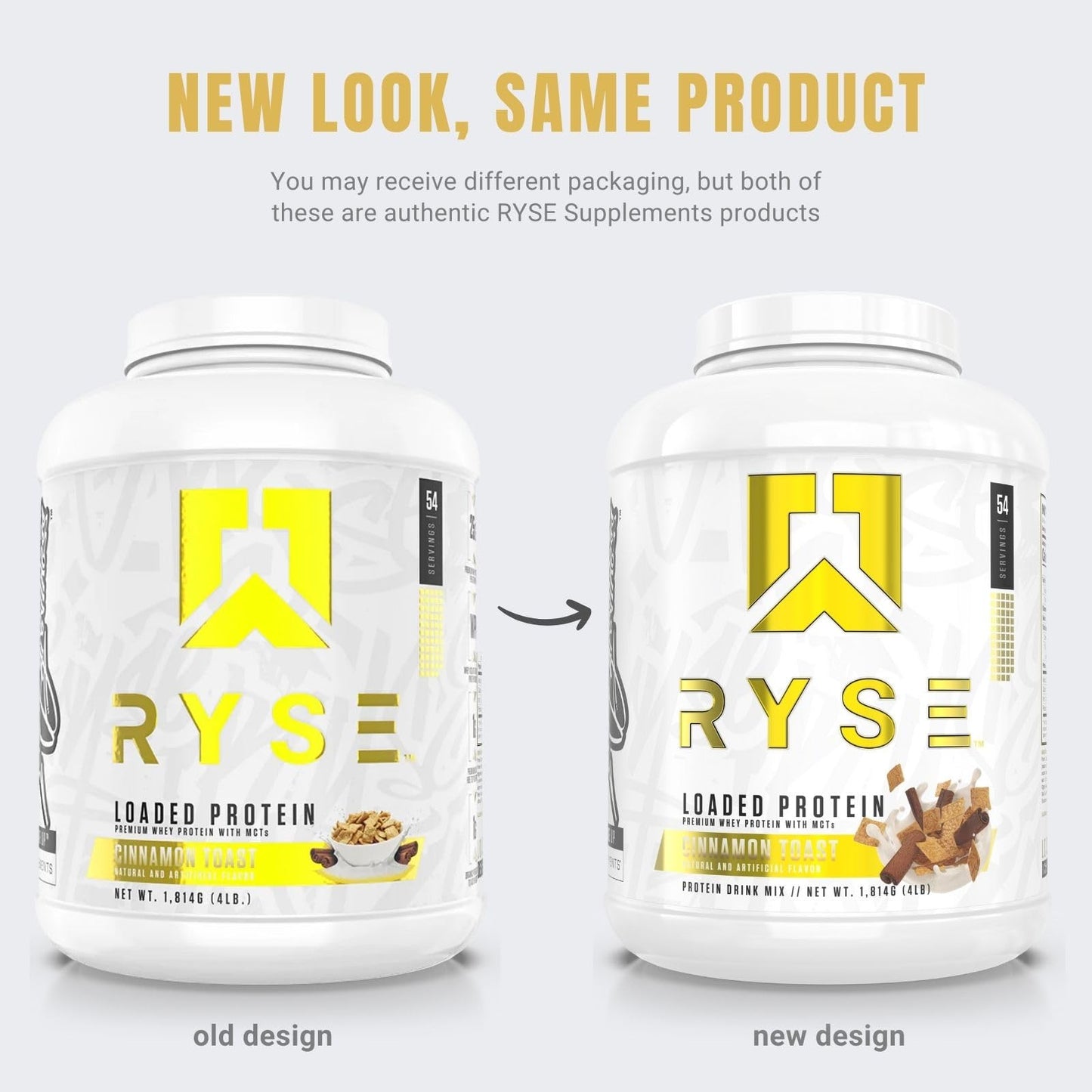 Ryse Loaded Protein Powder | 25g Whey Protein Isolate & Concentrate | with Prebiotic Fiber & MCTs | Low Carbs & Low Sugar | 27 Servings (Peanut Butter Cup)