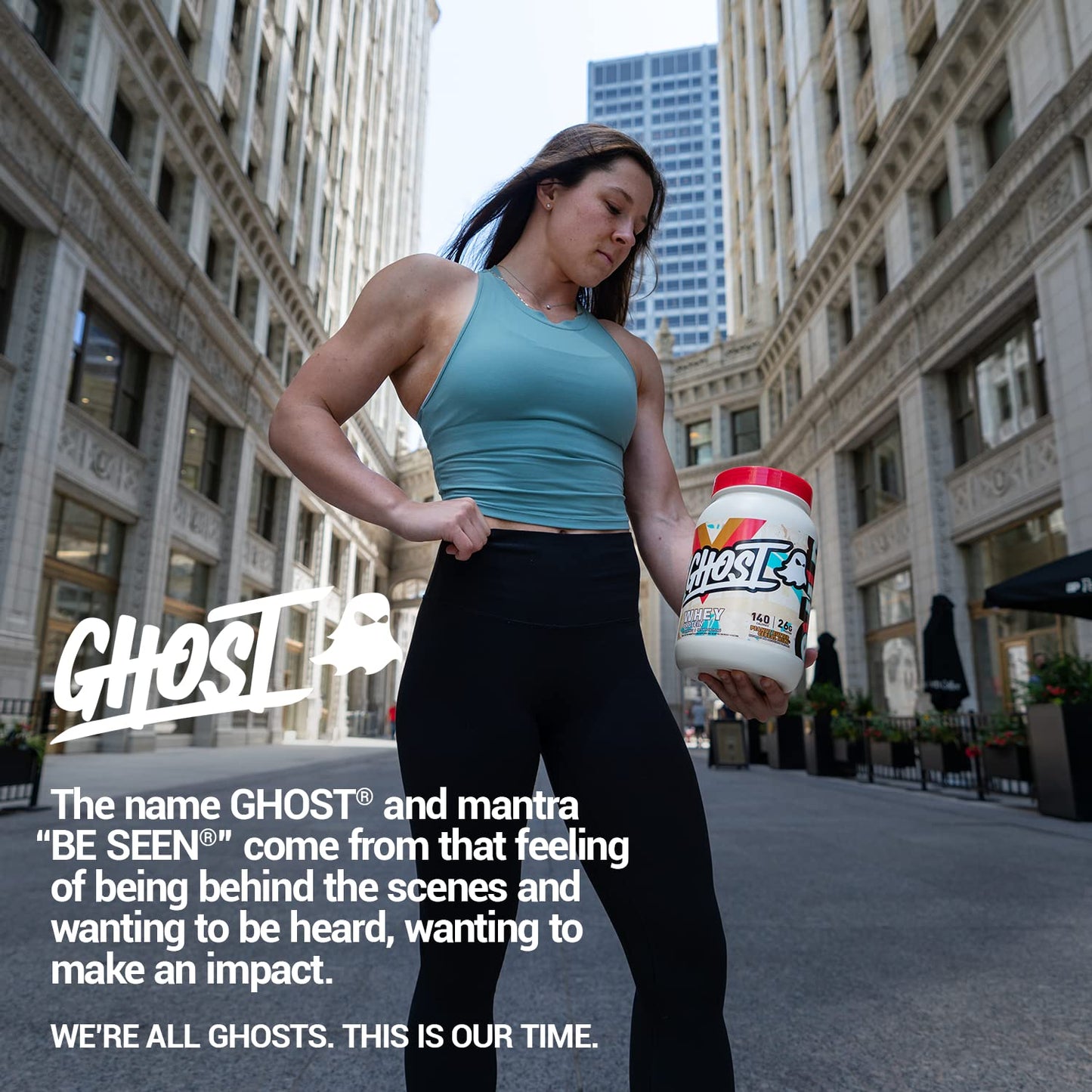 GHOST Whey Protein Powder, Oreo - 2LB Tub, 25G of Protein - Cookies & Cream Flavored Isolate, Concentrate & Hydrolyzed Whey Protein Blend - Post Workout Shakes