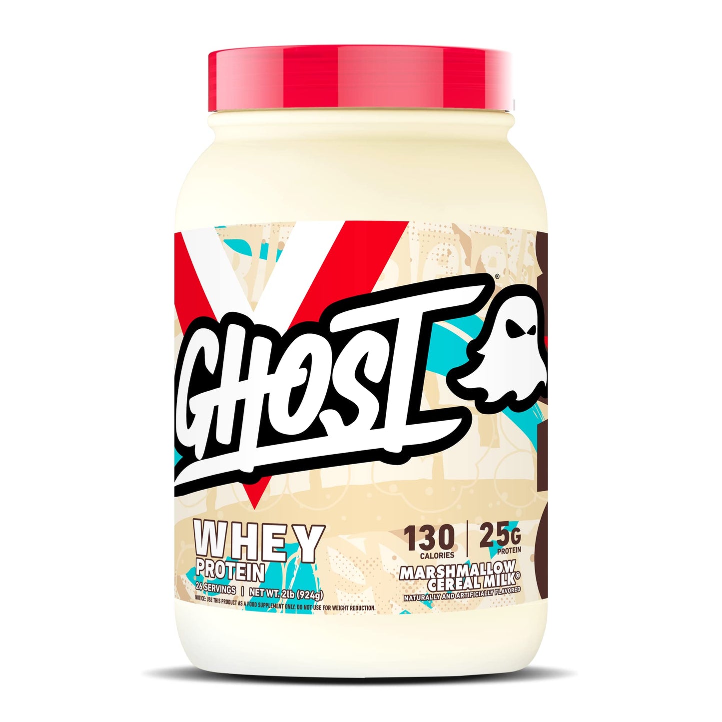 GHOST Whey Protein Powder, Oreo - 2LB Tub, 25G of Protein - Cookies & Cream Flavored Isolate, Concentrate & Hydrolyzed Whey Protein Blend - Post Workout Shakes