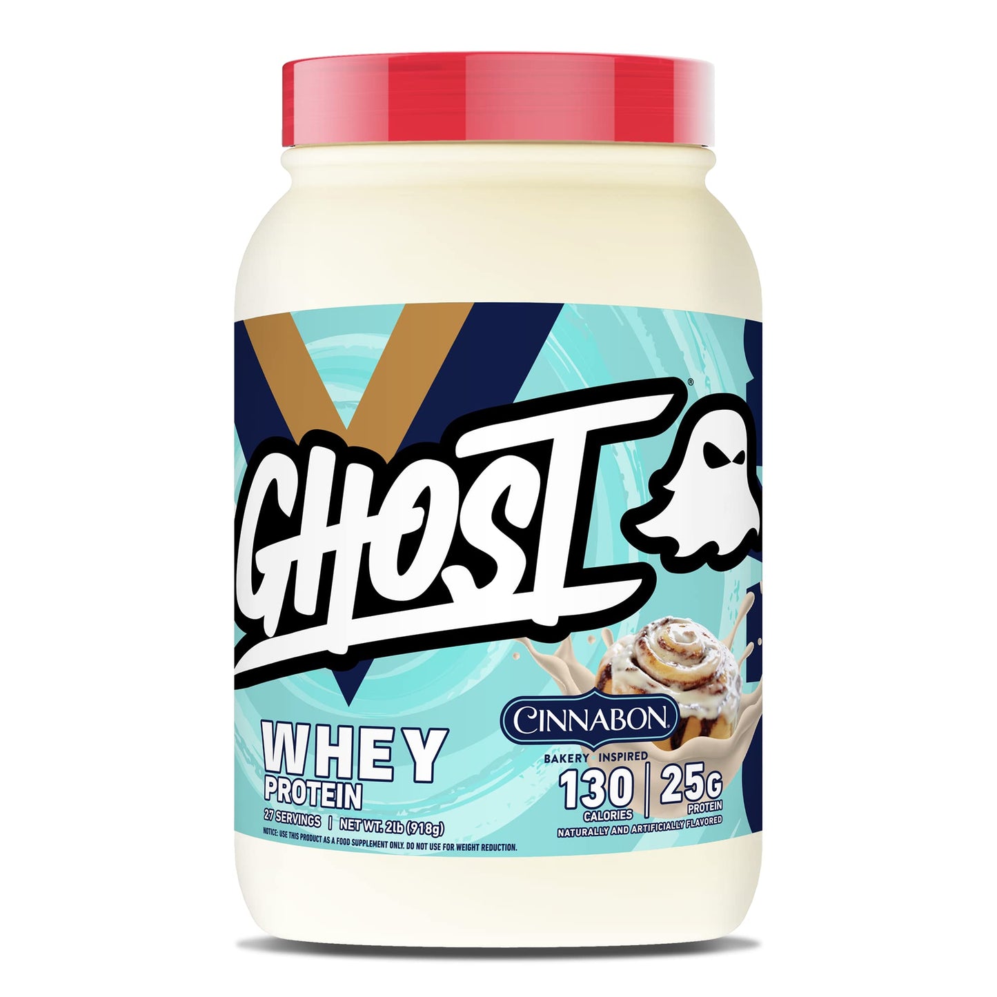 GHOST Whey Protein Powder, Oreo - 2LB Tub, 25G of Protein - Cookies & Cream Flavored Isolate, Concentrate & Hydrolyzed Whey Protein Blend - Post Workout Shakes