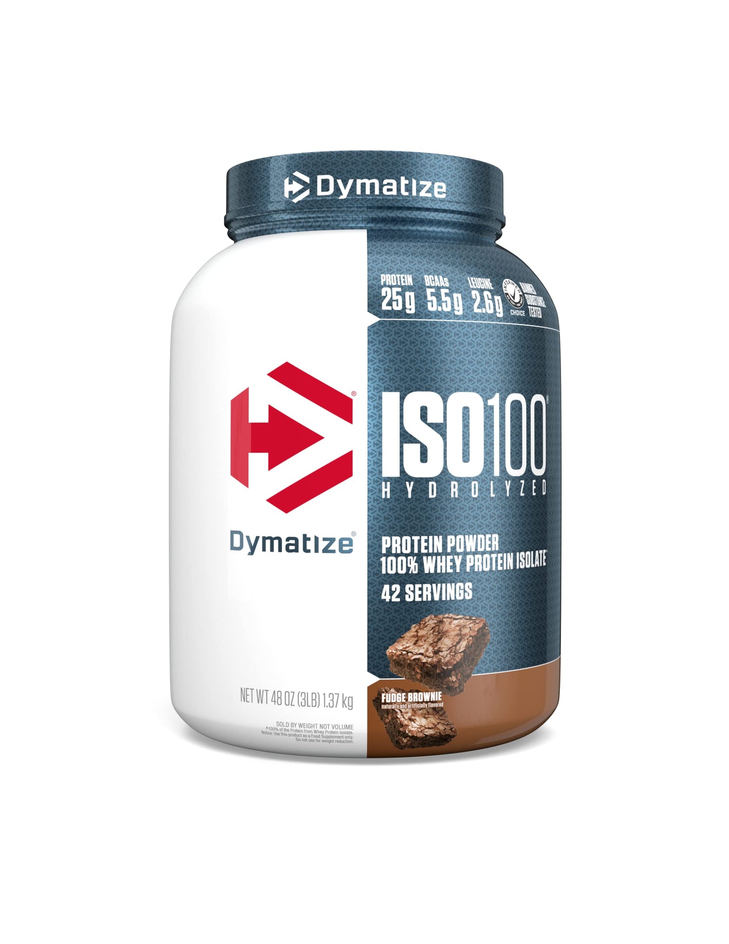 Dymatize ISO100 Hydrolyzed Protein Powder, 100% Whey Isolate, 25g of Protein, 5.5g BCAAs, Gluten Free, Fast Absorbing, Easy Digesting, Gourmet Vanilla, 20 Servings