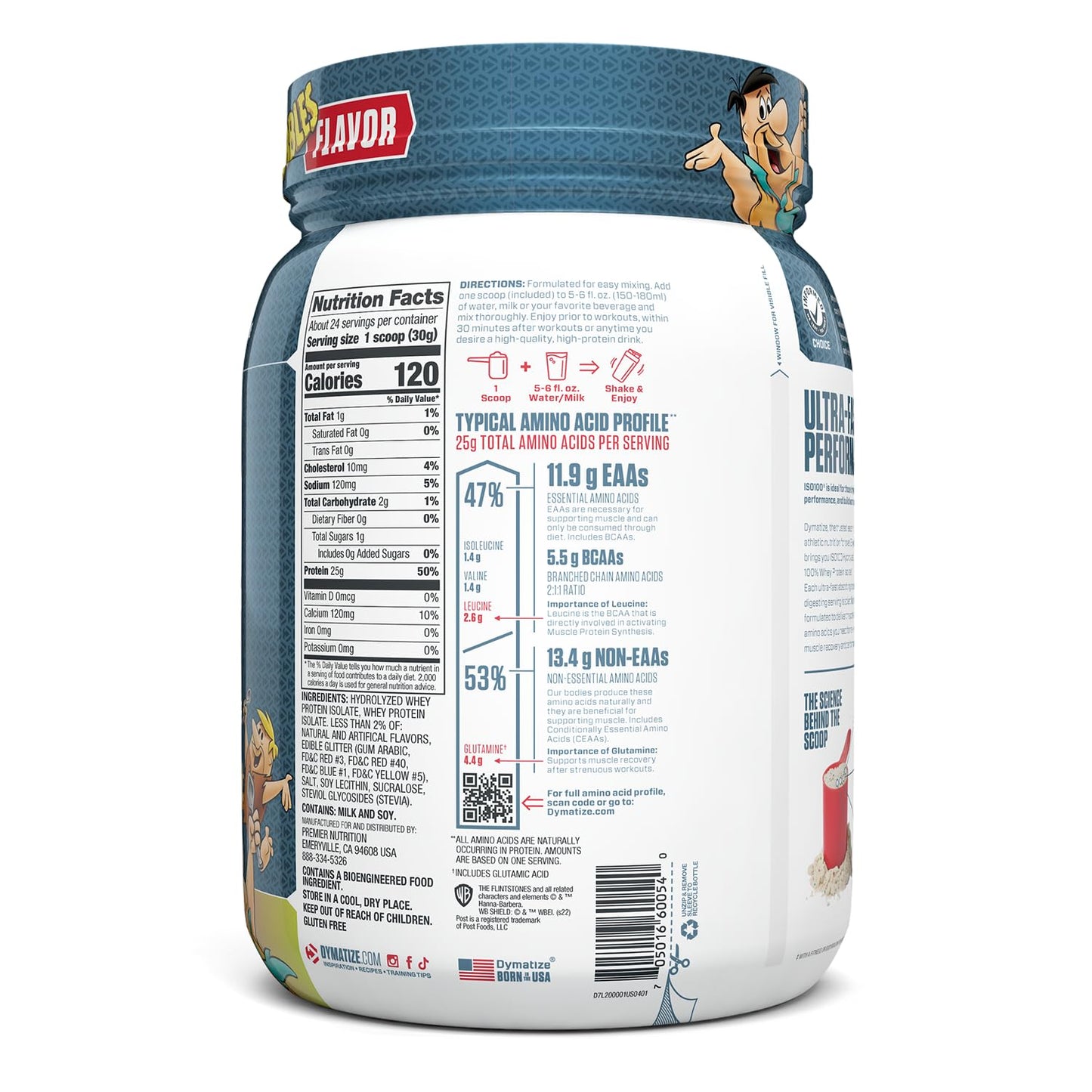 Dymatize ISO100 Hydrolyzed Protein Powder, 100% Whey Isolate, 25g of Protein, 5.5g BCAAs, Gluten Free, Fast Absorbing, Easy Digesting, Gourmet Vanilla, 20 Servings