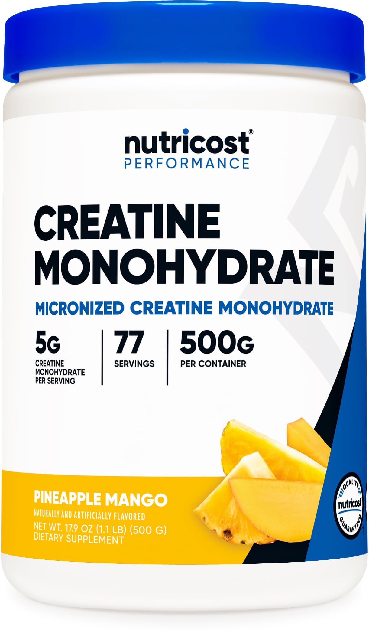 Nutricost Creatine Monohydrate Micronized Powder 500G, 5000mg Per Serv (5g) - Micronized Creatine Monohydrate, 100 Servings, 17.9 Oz