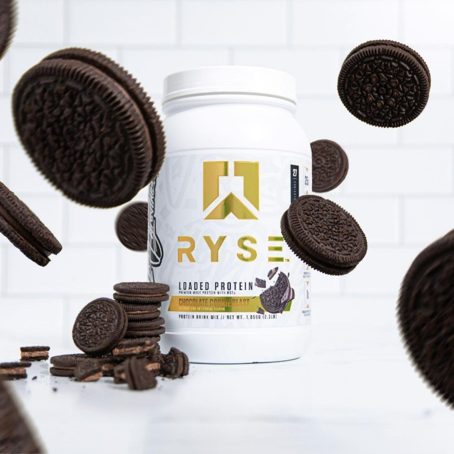 Ryse Loaded Protein Powder | 25g Whey Protein Isolate & Concentrate | with Prebiotic Fiber & MCTs | Low Carbs & Low Sugar | 27 Servings (Peanut Butter Cup)