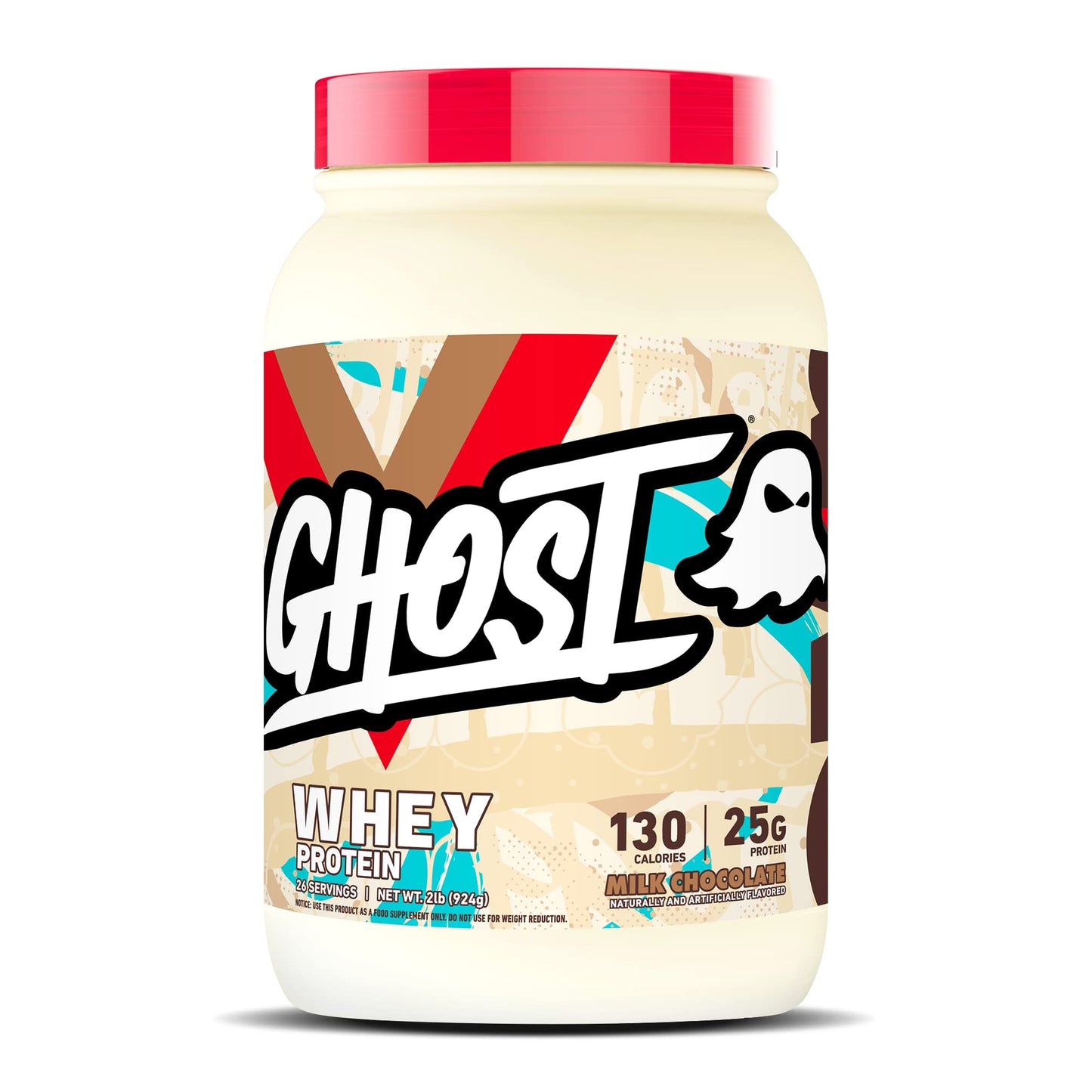 GHOST Whey Protein Powder, Oreo - 2LB Tub, 25G of Protein - Cookies & Cream Flavored Isolate, Concentrate & Hydrolyzed Whey Protein Blend - Post Workout Shakes