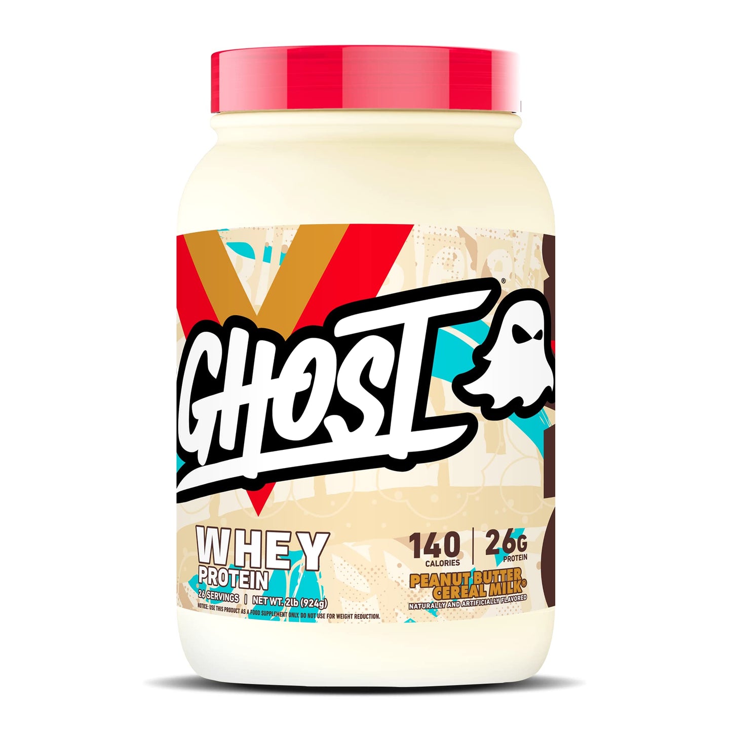 GHOST Whey Protein Powder, Oreo - 2LB Tub, 25G of Protein - Cookies & Cream Flavored Isolate, Concentrate & Hydrolyzed Whey Protein Blend - Post Workout Shakes