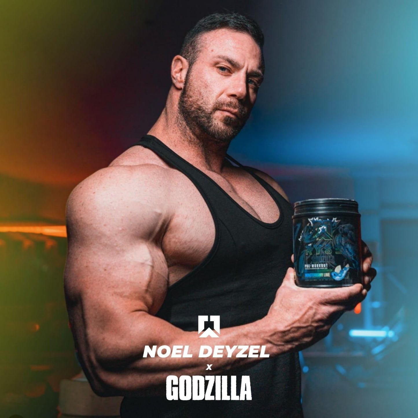 RYSE Up Supplements Noel Deyzel Pre Workout | Intense Pumps, Energy, & Focus | Citrulline & Beta Alanine | 400mg Total Caffeine | 40 Servings (Monsterberry Lime)