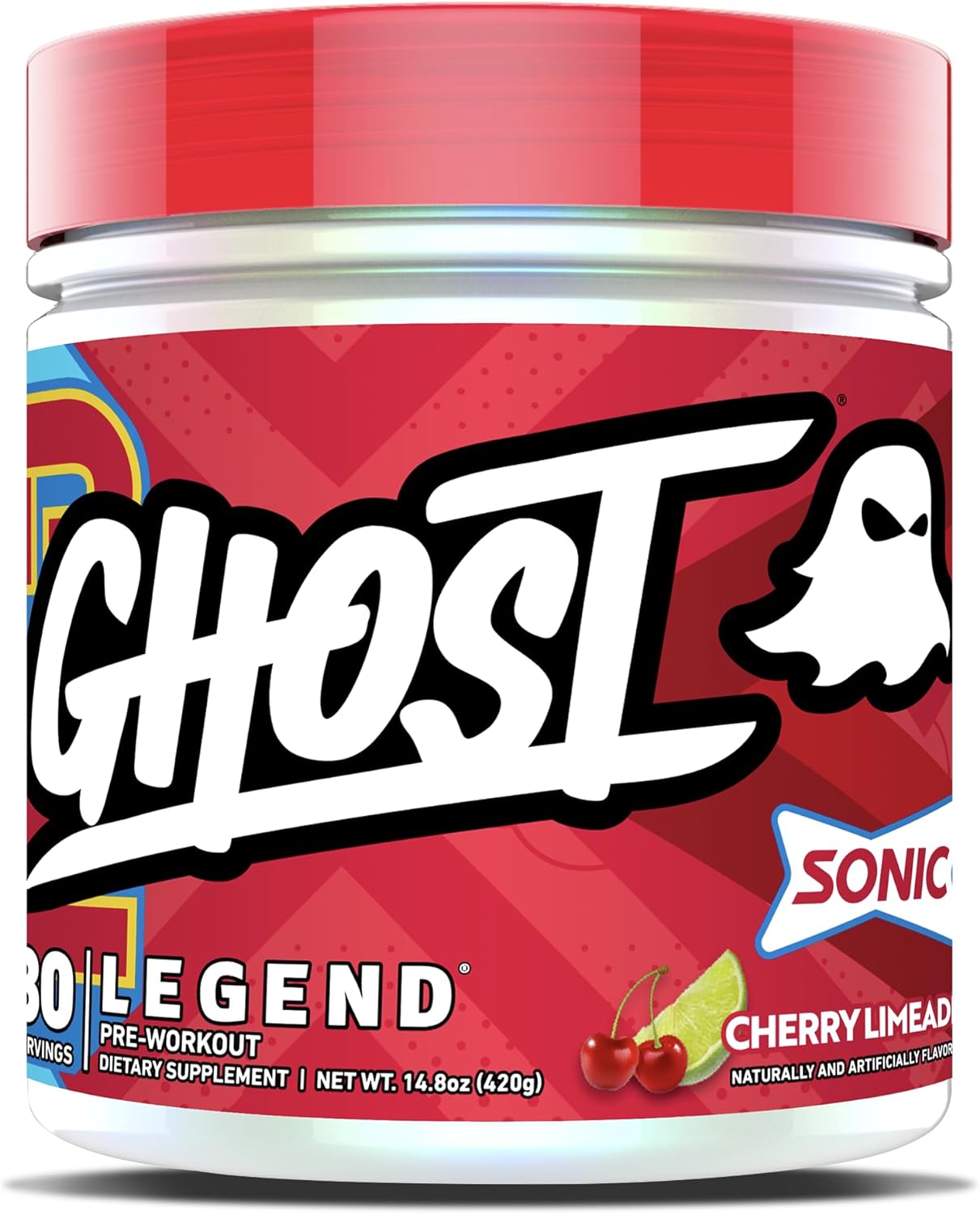 GHOST Legend V3 Pre-Workout Powder, Lemon Crush - 30 Servings – Pre-Workout for Men & Women with Caffeine, L-Citrulline, & Beta Alanine for Energy & Focus - Free of Soy, Sugar & Gluten, Vegan