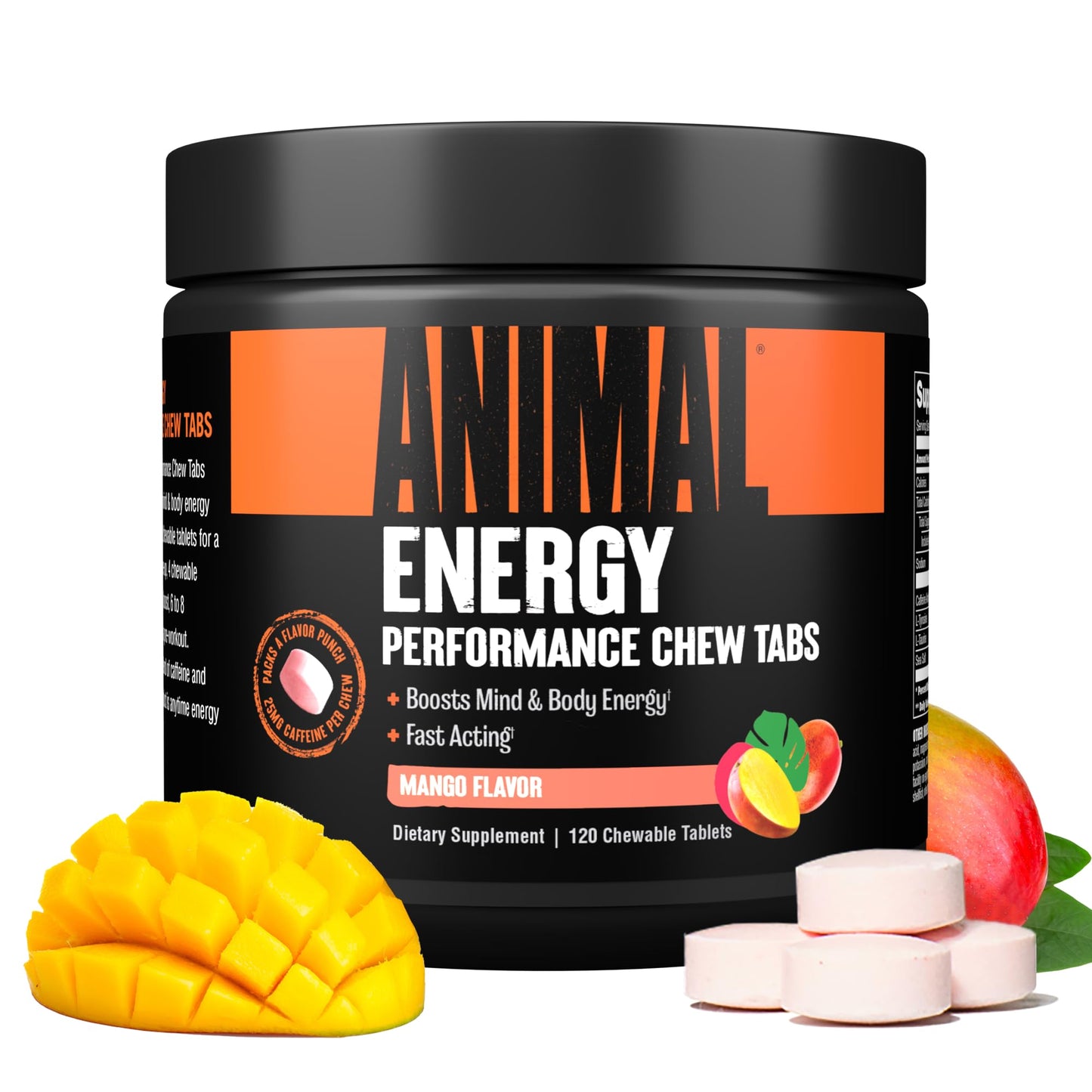 Animal Creatine Chews Tablets - Enhanced Creatine Monohydrate with AstraGin to Improve Absorption, Sea Salt for Added Pumps, Delicious and Convenient Chewable Tablets - Lemon Ice