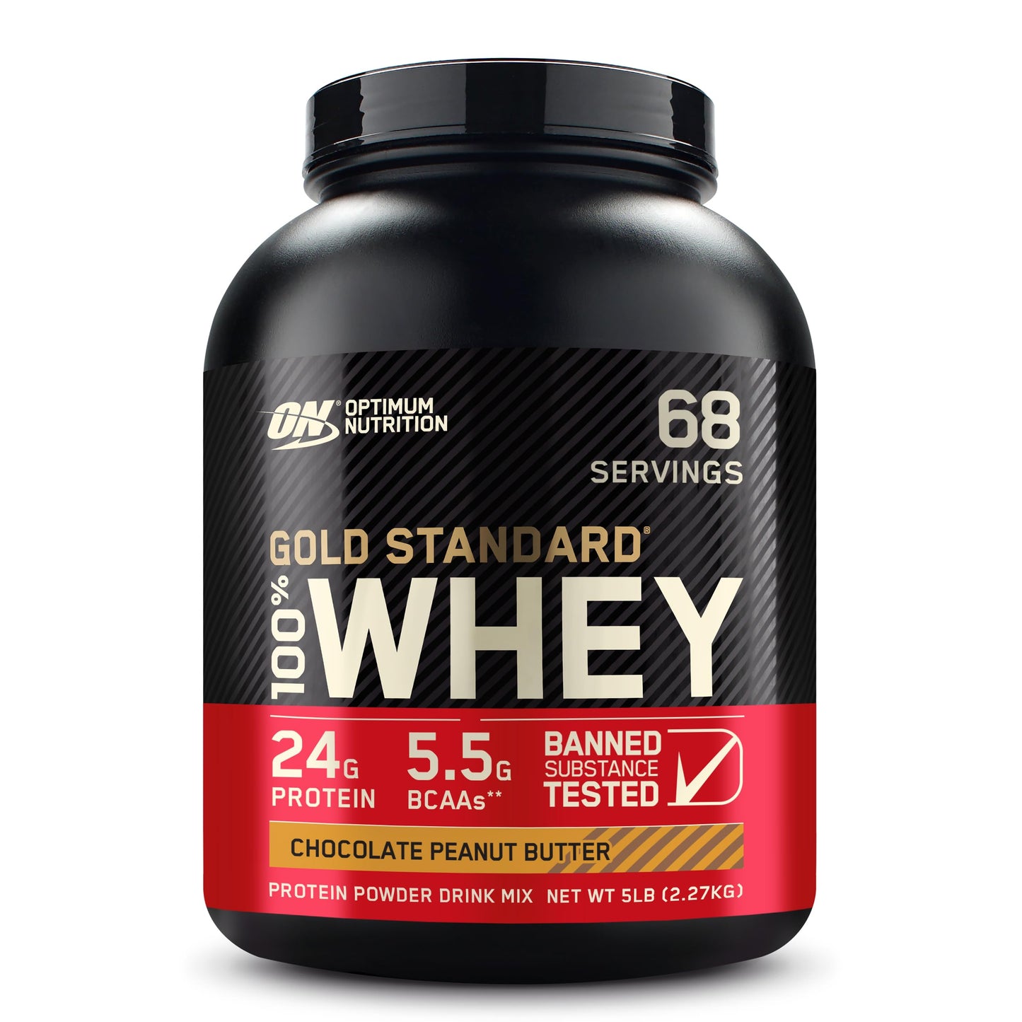 Optimum Nutrition Gold Standard 100% Whey Protein Powder, Chocolate Peanut Butter, 2 Pound (Packaging May Vary)