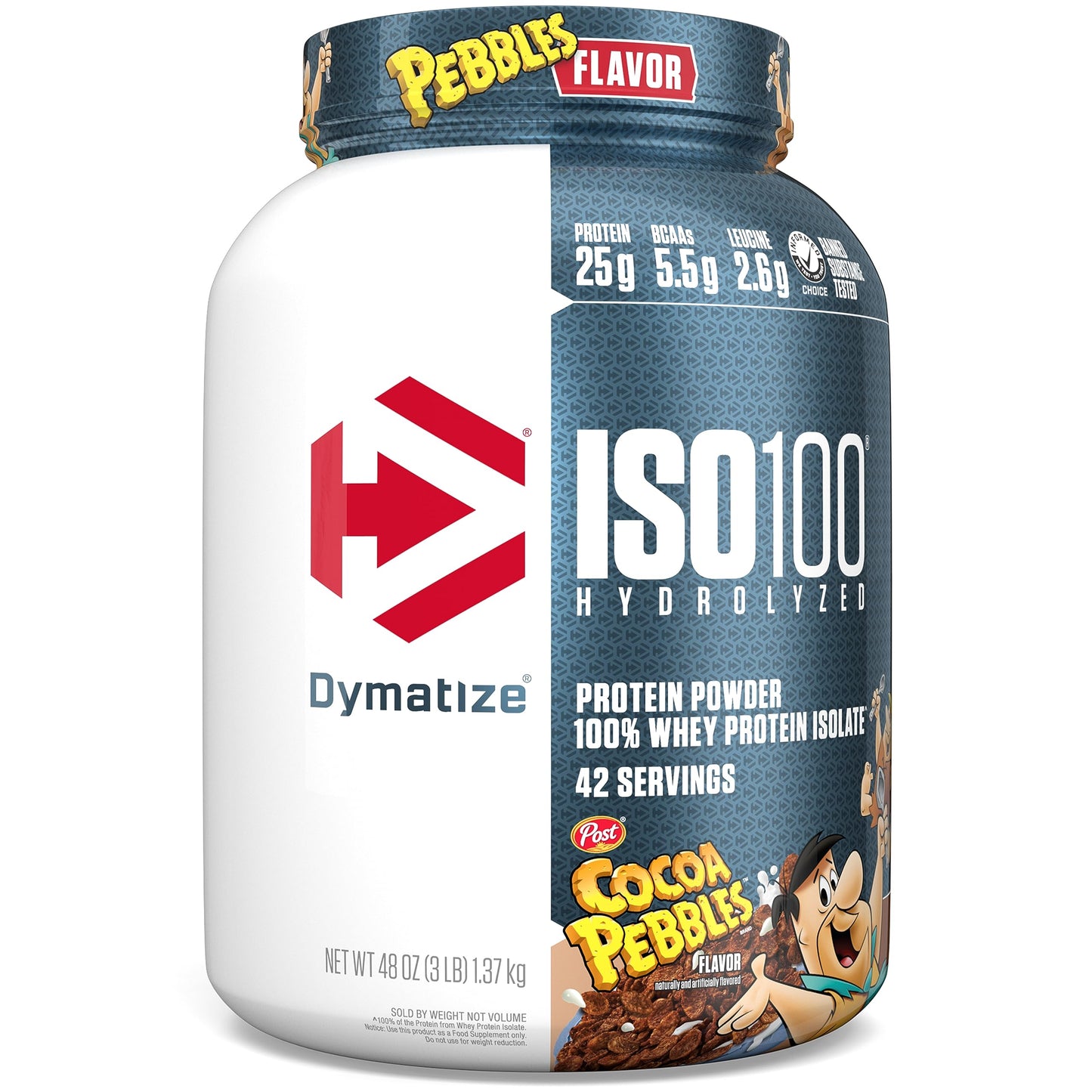 Dymatize ISO100 Hydrolyzed Protein Powder, 100% Whey Isolate, 25g of Protein, 5.5g BCAAs, Gluten Free, Fast Absorbing, Easy Digesting, Gourmet Vanilla, 20 Servings