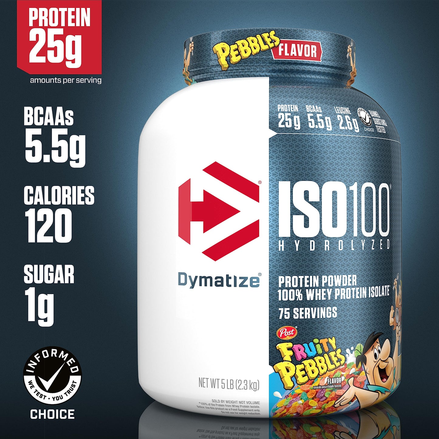 Dymatize ISO100 Hydrolyzed Protein Powder, 100% Whey Isolate, 25g of Protein, 5.5g BCAAs, Gluten Free, Fast Absorbing, Easy Digesting, Gourmet Vanilla, 20 Servings